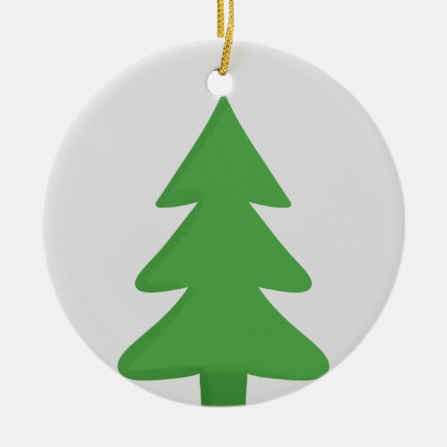 Pine Tree Ceramic Tree Decoration (Front)