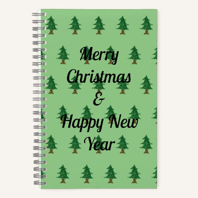 Pine Tree Christmas Sketchbook Notebook (Front)