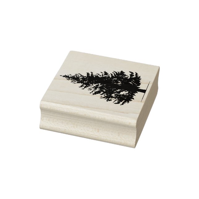 Pine tree, evergreen tree, Christmas tree Rubber Stamp (Stamp)