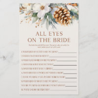 Pine Tree Eyes On The Bride Bridal Shower Game 