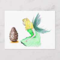 Pine Tree Fairy with pine cone