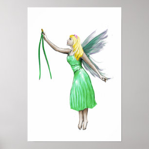 Pine Tree Fairy with pine needles Poster