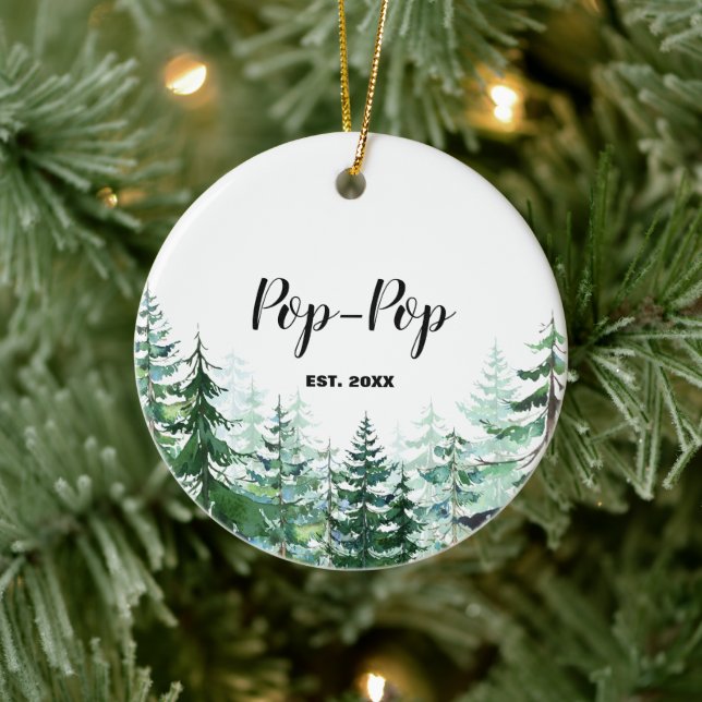 Pine Tree First Christmas as a Grandparent Ceramic Tree Decoration (Tree)