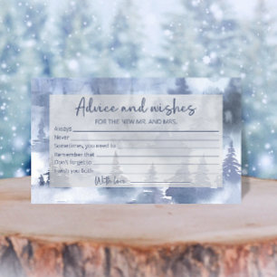 Pine Tree Forest Advice and Wishes Bridal Shower Enclosure Card