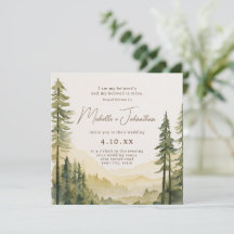 Pine Tree Forest Bible Verse Christian Wedding