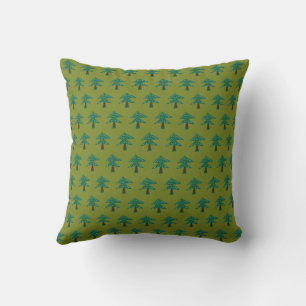 Pine Tree Forest Green 16” Cushion
