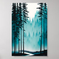 Pine tree forest