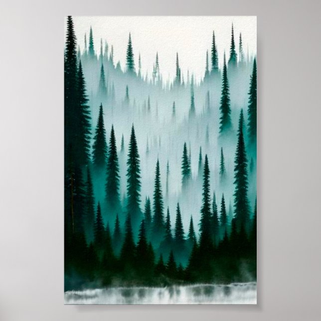 Pine tree forest poster (Front)