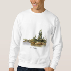 Pine Tree Landscape Sweatshirt Canoe Country