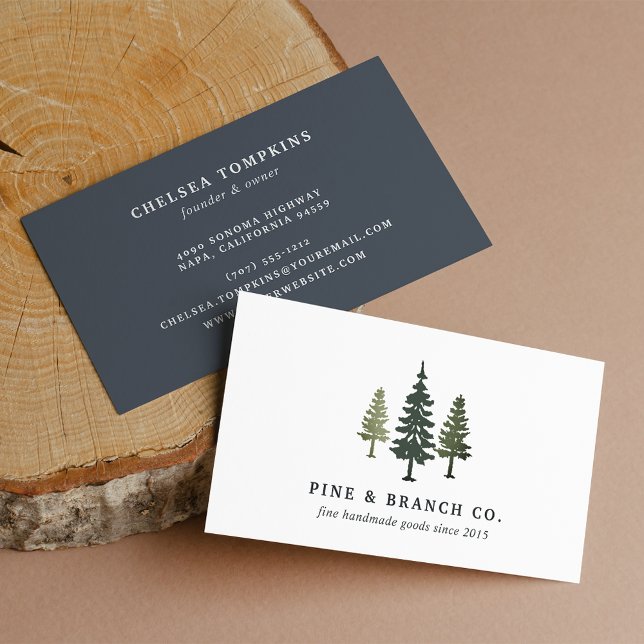 Pine Tree Logo Business Card (Creator Uploaded)