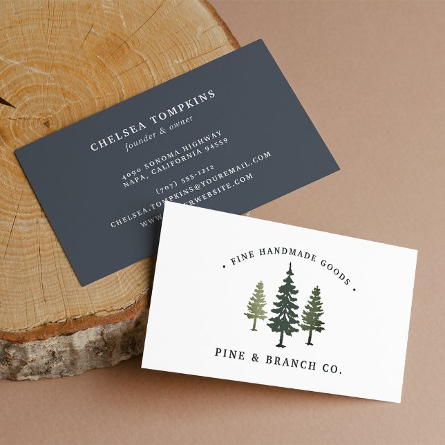 Pine Tree Logo Business Card (Creator Uploaded)
