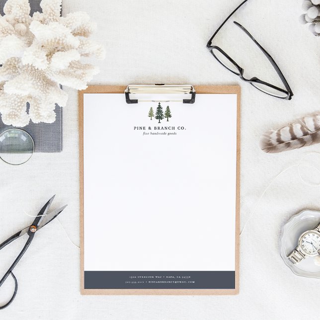 Pine Tree Logo Personalized Letterhead (Creator Uploaded)