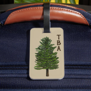 Pine Tree Luggage Tag