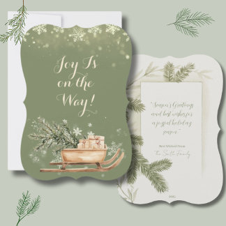 Pine Tree on Car Holiday Greeting