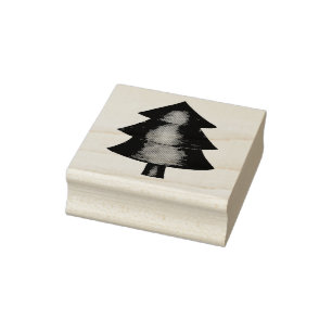 Pine Tree Outdoor Camping Hiking Trees Woods Stamp