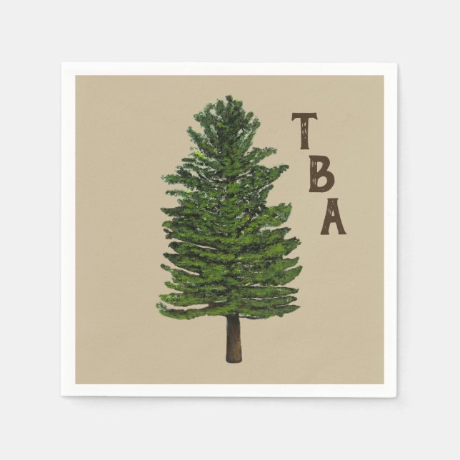 Pine Tree Paper Napkins (Front)