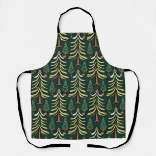 Pine tree pattern apron