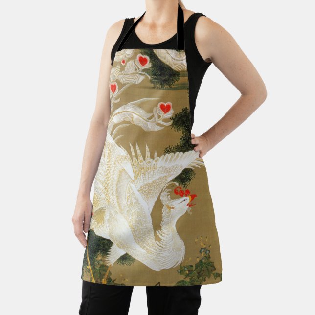 Pine Tree & Phoenix (Love Heart Phoenix), Jakuchu Apron (Insitu)