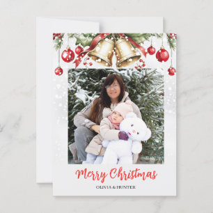 Pine Tree Photo Frame Christmas Holiday card 