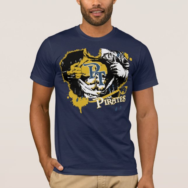 Pine Tree Pirates Longview Texas T-Shirt (Front)