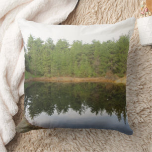 Pine Tree Reflection Lake Cushion