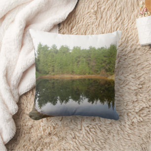 Pine Tree Reflection Lake Cushion