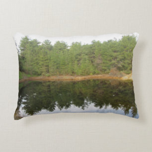Pine Tree Reflection Lake Decorative Cushion