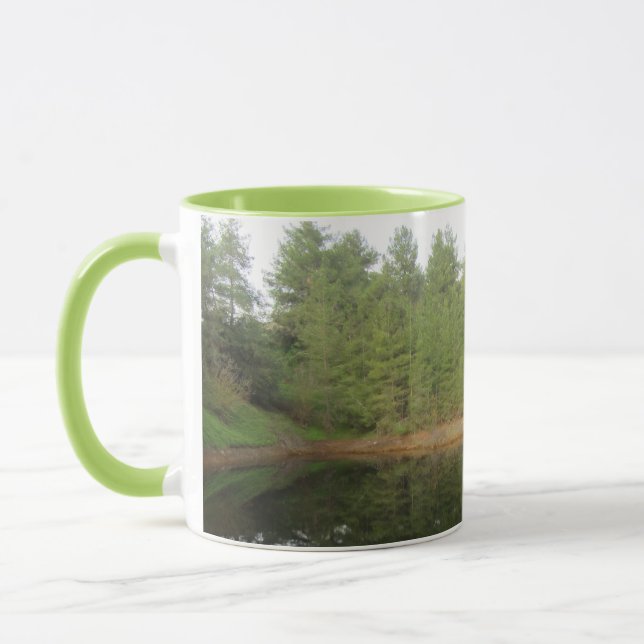 Pine Tree Reflection Lake Mug (Left)