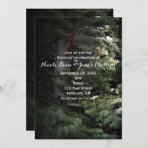 Pine Tree Rustic Forest Woods Wedding Invitations