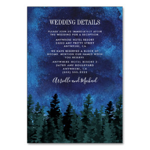 Pine Tree Rustic Wedding Enclosure Cards