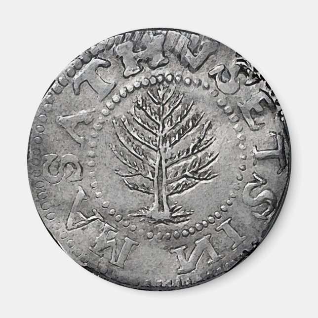 Pine Tree Shilling Coin Magnet (Front)