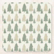 Pine Tree Silhouette Christmas Pattern