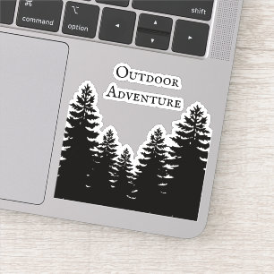 Pine tree silhouette- up north - outdoor adventure