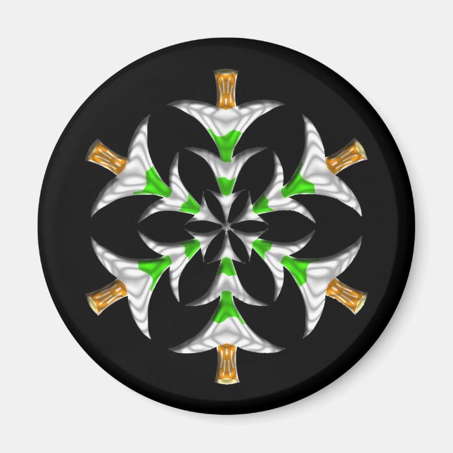 Pine Tree Snowflake - Magnet (Front)
