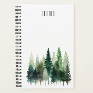 Pine Tree Spiral Soft Cover Planner 5.5 x 8.5