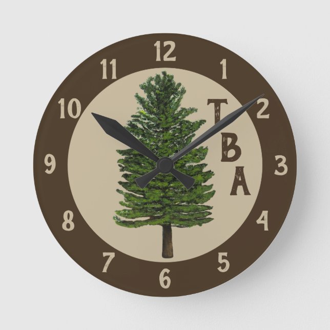 Pine Tree Wall Clock (Front)