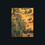 Pine Trees against a Red Sky and Setting Sun Canvas Print<br><div class="desc">Pine Trees against a Red Sky and Setting Sun,  Vincent van Gogh.</div>