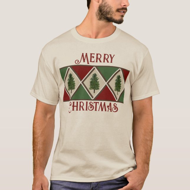 Pine Trees and Harlequin Men's Top (Front)
