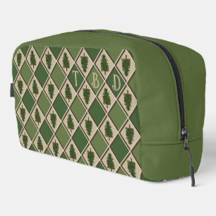 Pine Trees and Harlequin Toiletry Bag