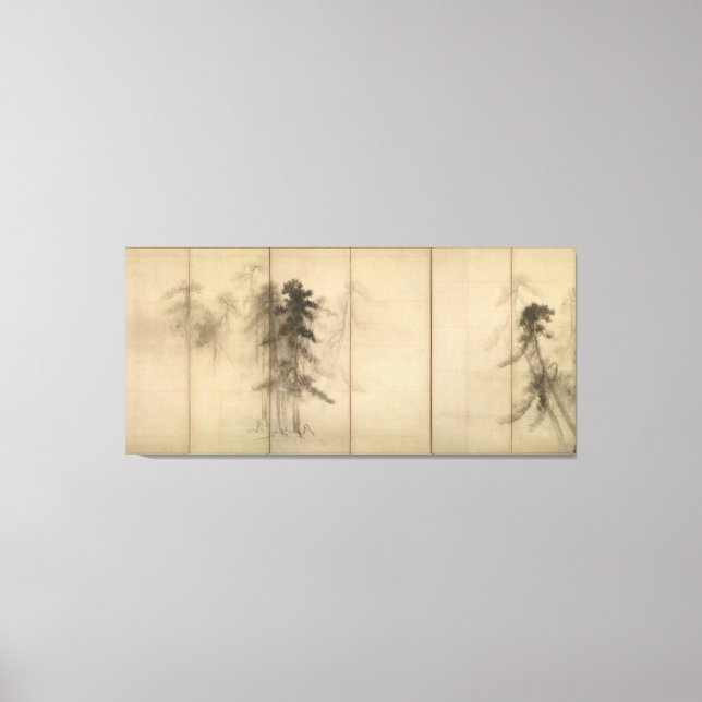 Pine Trees by Hasegawa Tohaku 16th Century Canvas Print (Front)