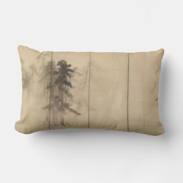 Pine Trees by Hasegawa Tohaku 16th Century Lumbar Cushion (Front)