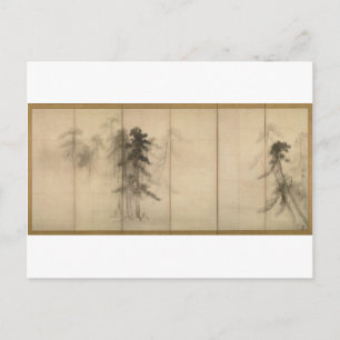 Pine Trees by Hasegawa Tohaku 16th Century Postcard