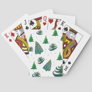 Pine Trees Christmas Time  Playing Cards