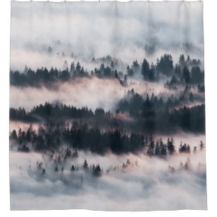PINE TREES COVERED WITH SNOW SHOWER CURTAIN