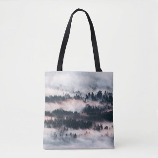 PINE TREES COVERED WITH SNOW TOTE BAG