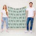 Pine Trees Forest Pattern Watercolor Fleece Blanket<br><div class="desc">Decorate your home with this hand painted pattern blanket. Makes a great housewarming,  birthday or wedding gift! You can customise it and add text too. Check my shop for lots more colours and patterns!</div>