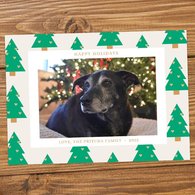 Pine Trees Holiday Photo Card (Creator Uploaded)