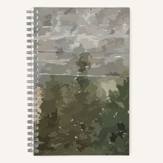 Pine Trees in Desert Spiral Notebook