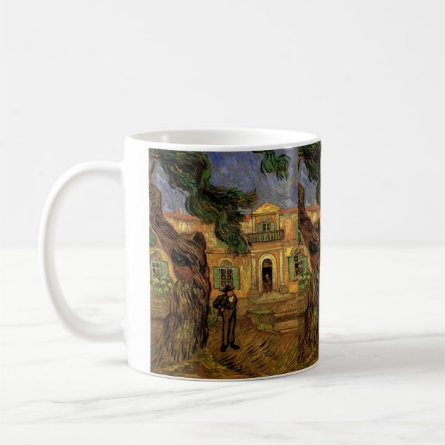 Pine Trees in Saint-Paul by Vincent van Gogh Coffee Mug (Left)