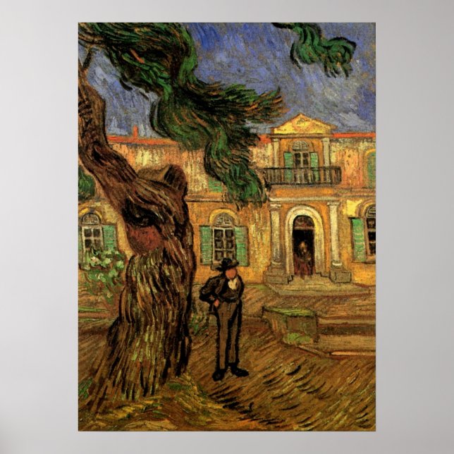 Pine Trees in Saint-Paul by Vincent van Gogh Poster (Front)